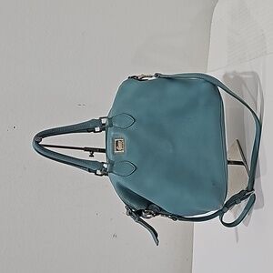 Dooney Bourke Leather Satchel  Aqua Blue Handbag